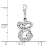 10KW Filigree Initial E Pendant-WBC-10D1281E
