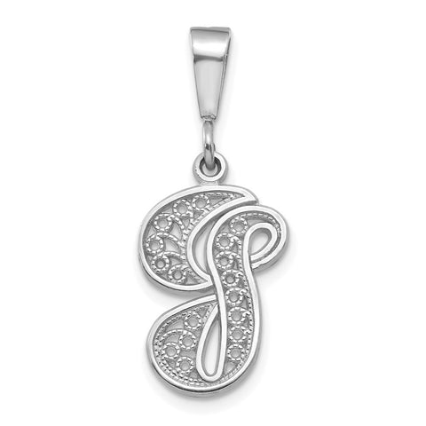 10KW Filigree Initial G Pendant-WBC-10D1281G