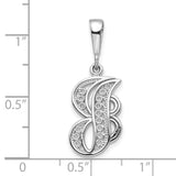 10KW Filigree Initial J Pendant-WBC-10D1281J