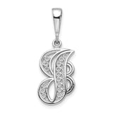 10KW Filigree Initial J Pendant-WBC-10D1281J