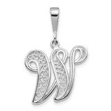 10KW Filigree Initial W Pendant-WBC-10D1281W