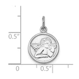 10k White Gold Polished Angel Charm-WBC-10D1508