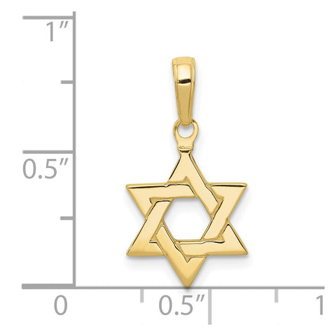 10k Polished Star of David Pendant-WBC-10D1691