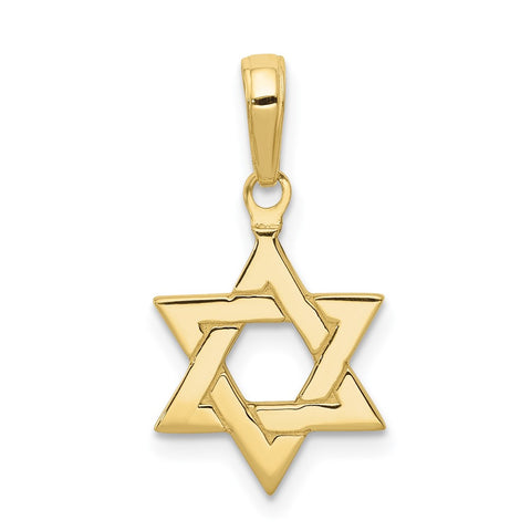 10k Polished Star of David Pendant-WBC-10D1691