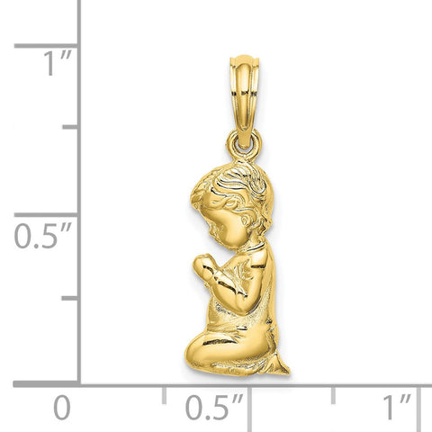 10k Praying Boy Charm-WBC-10D1722