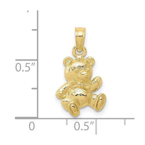 10K Teddy Bear Charm-WBC-10D1725