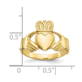10k Polished Ladie's Claddagh Ring-WBC-10D1864