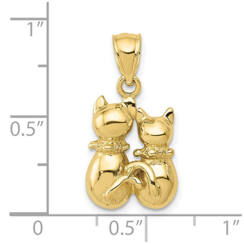 10K Cat Pendant-WBC-10D3437