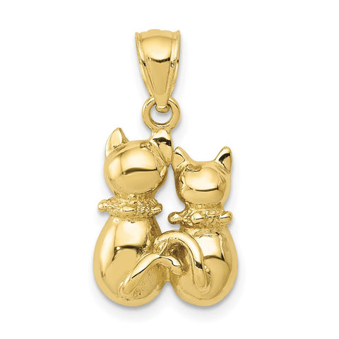 10K Cat Pendant-WBC-10D3437