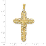 10k Crucifix Pendant-WBC-10D3648