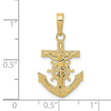 10k Mariners Crucifix Pendant-WBC-10D3698