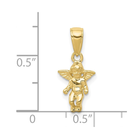 10k Small Guardian Angel Pendant-WBC-10D3719