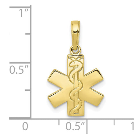 10K Paramedic/EMT Symbol Pendant-WBC-10D4072