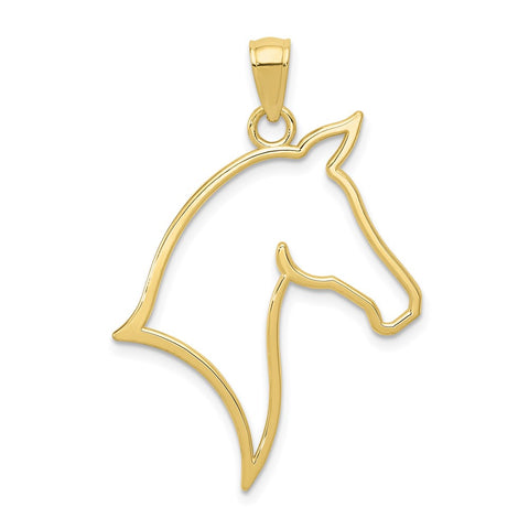 10k Horse Head Pendant-WBC-10D4384