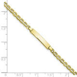 10k Semi-solid Anchor Link ID Bracelet-WBC-10DCID139-7