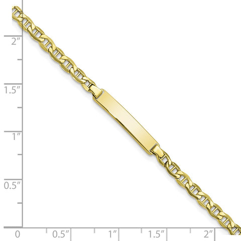 10k Semi-solid Anchor Link ID Bracelet-WBC-10DCID139-6