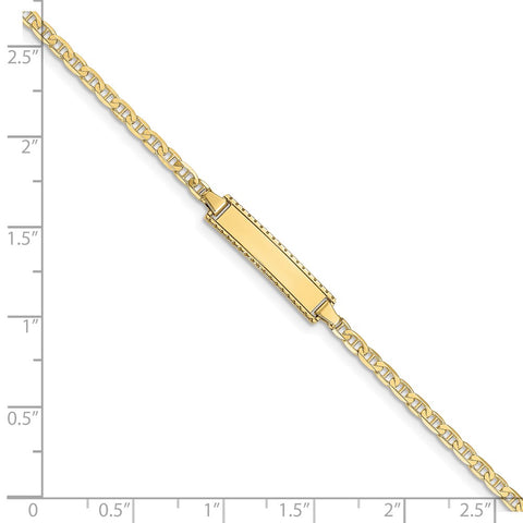 10k Flat Anchor Link ID Bracelet-WBC-10DCID86-6