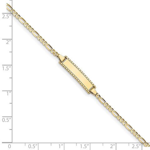 10k Figaro Link ID Bracelet-WBC-10DCID87-6