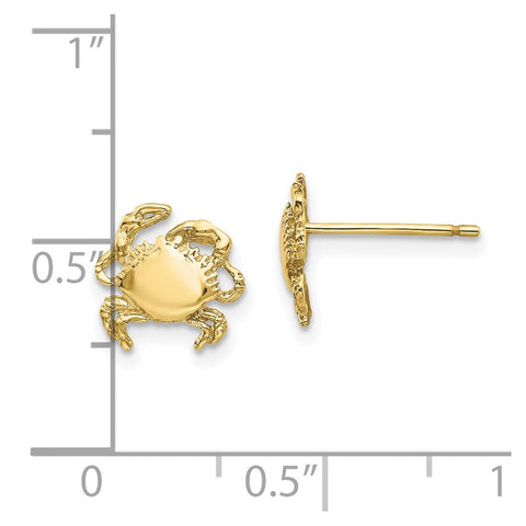 10k Crab Earrings-WBC-10E907