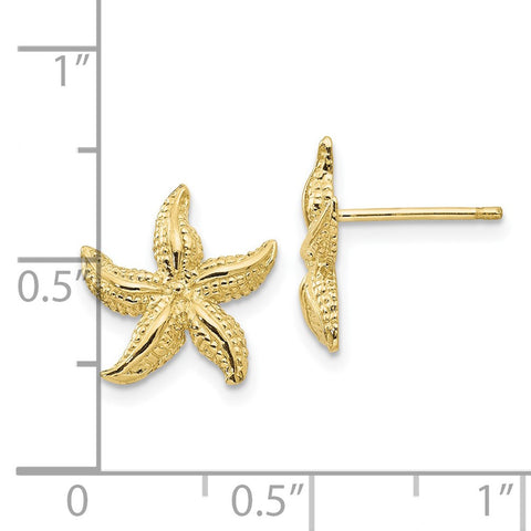 10k Starfish Earrings-WBC-10E908