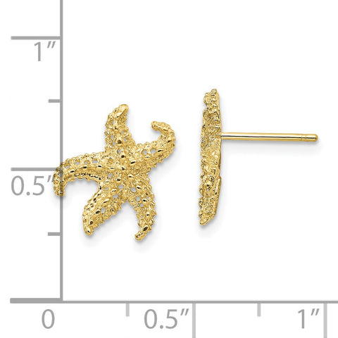 10k Starfish Earrings-WBC-10E909