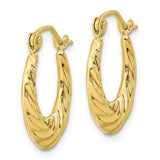 10k Fancy Small Hoop Earrings-WBC-10ER120