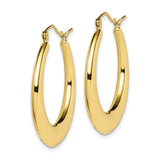 10k Polished Hollow Classic Earrings-WBC-10ER139