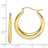 10k Polished Hollow Classic Earrings-WBC-10ER139