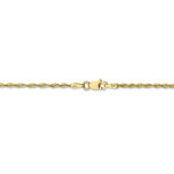 10k 1.8mm Extra-Light D/C Rope Chain Anklet-WBC-10EX014-10