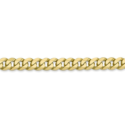 10k 5.75mm Flat Beveled Curb Chain-WBC-10FBU140-22