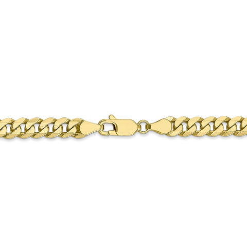 10k 5.75mm Flat Beveled Curb Chain-WBC-10FBU140-8