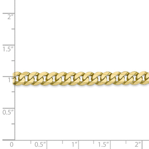 10k 5.75mm Flat Beveled Curb Chain-WBC-10FBU140-20