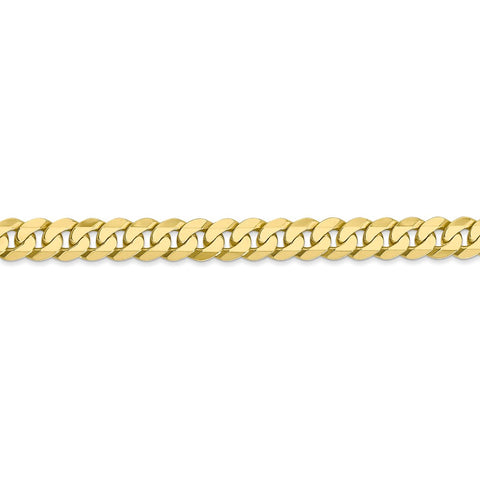 10k 6.25mm Flat Beveled Curb Chain-WBC-10FBU160-22