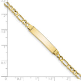 10k Figaro Link ID Bracelet-WBC-10FG100ID-7