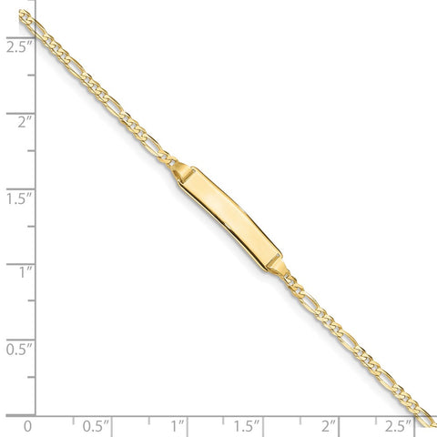 10k Figaro Link ID Bracelet-WBC-10FIG060ID-5.5