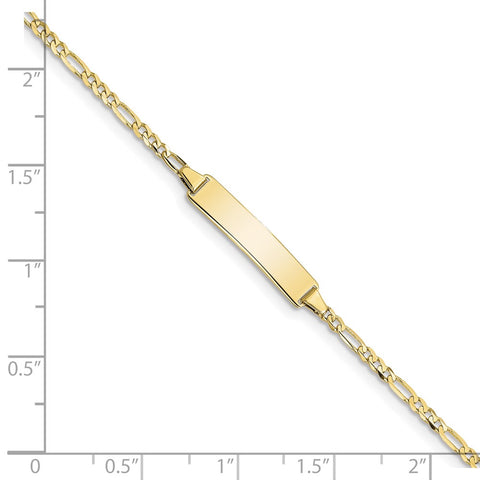 10k Figaro Link ID Bracelet-WBC-10FIG060ID-8