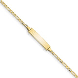 10k Figaro Link ID Bracelet-WBC-10FIG060ID-7