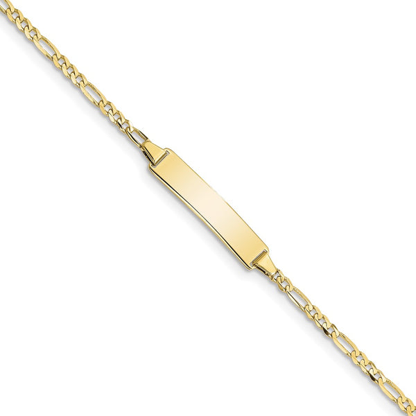 10k Figaro Link ID Bracelet-WBC-10FIG060ID-7