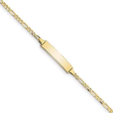 10k Figaro Link ID Bracelet-WBC-10FIG060ID-7