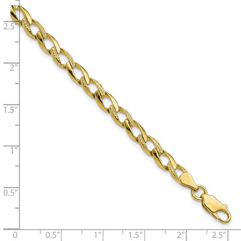 10k Fancy Link Bracelet-WBC-10GL4-8