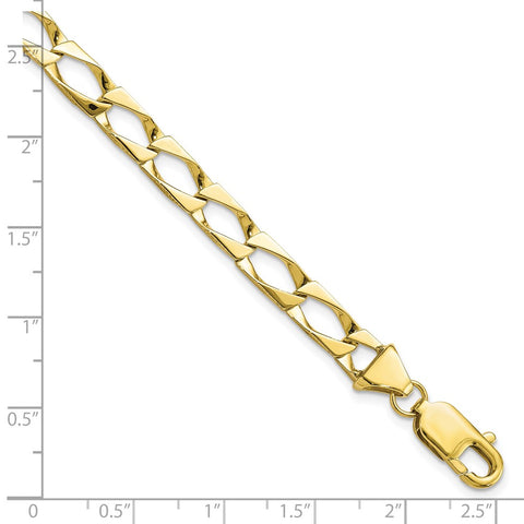 10k Fancy Link Bracelet-WBC-10GL6-8