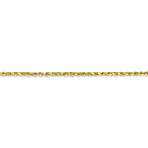 10k 2mm Diamond-cut Rope Chain-WBC-10K016-30