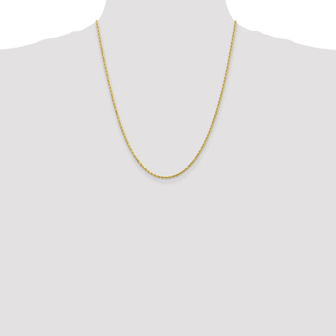 10k 2mm Diamond-cut Rope Chain-WBC-10K016-22