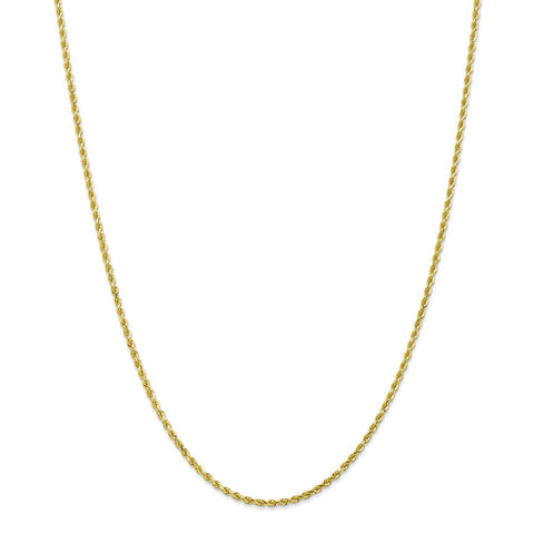 10k 2mm Diamond-cut Rope Chain-WBC-10K016-30