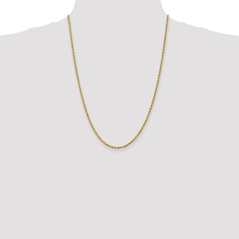 10k 2.25mm Diamond-cut Rope Chain-WBC-10K018-24