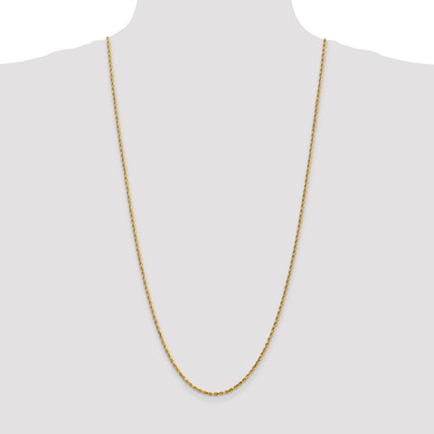 10k 2.25mm Diamond-cut Rope Chain-WBC-10K018-30