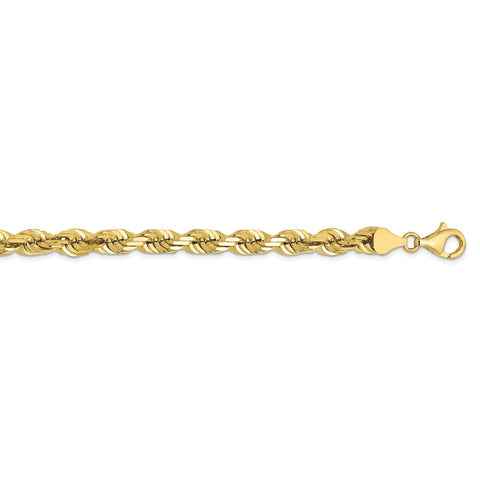 10k 6.5mm Diamond-cut Rope Chain-WBC-10K045-24