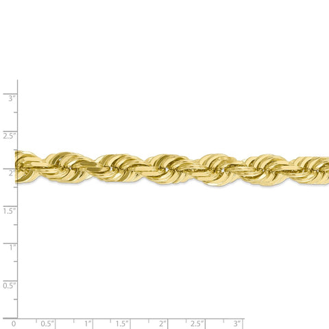 10k 10mm Diamond-cut Rope Chain-WBC-10K080-22