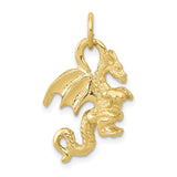 10k Solid Polished 3-Dimensional Dragon Charm-WBC-10K1012