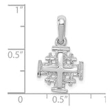 10k White Gold Jerusalem Cross Charm-WBC-10K1233